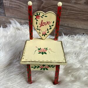 Homespun Creations Wooden Chair 8 1/2” Tall” for Dolls or Decoration
